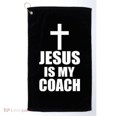 Jesus Is My Coach Golf Towel