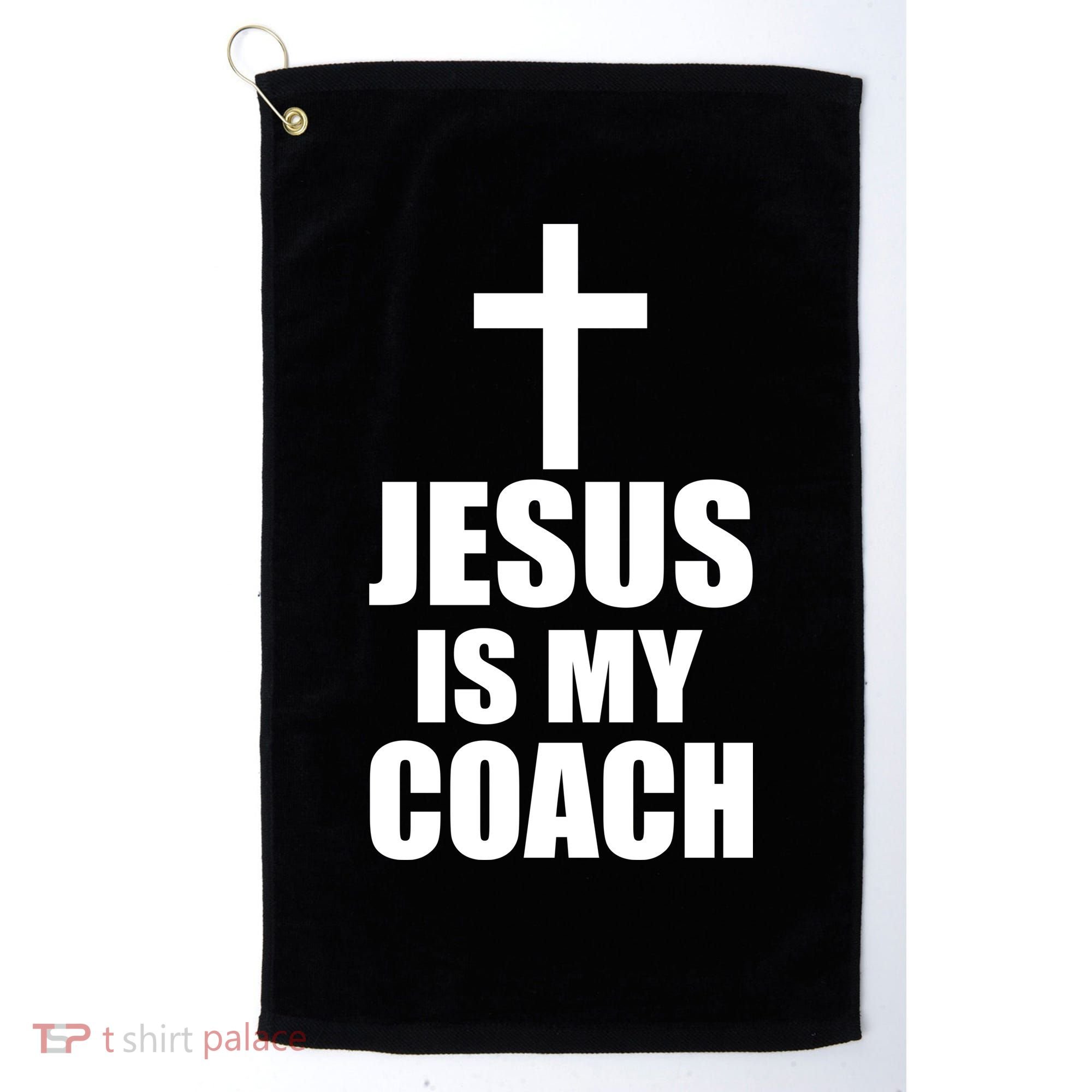 Jesus Is My Coach Golf Towel