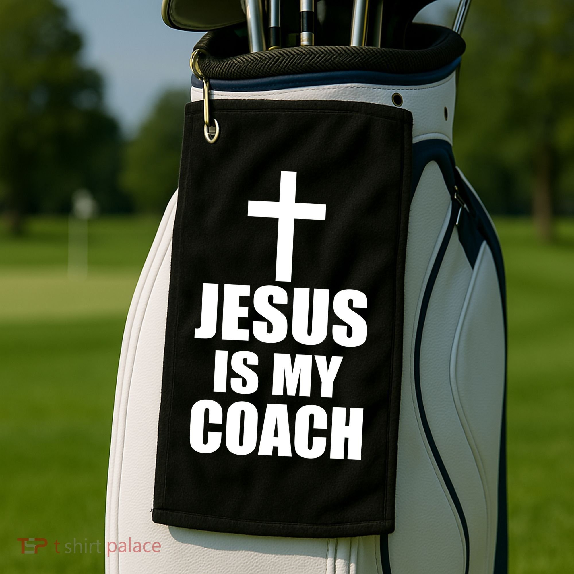 Jesus Is My Coach Golf Towel