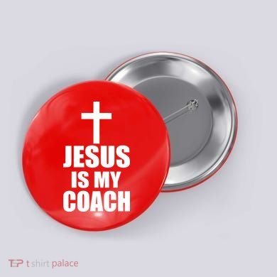 Jesus Is My Coach Button