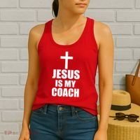 Jesus Is My Coach Women's Tank Top thumb 2