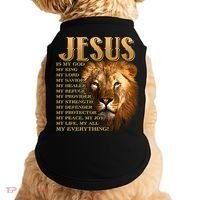 Jesus Is My God My King Lion Doggie Tank thumb 0