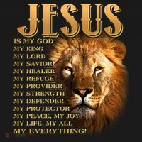 Jesus Is My God My King Lion Apron thumb 3