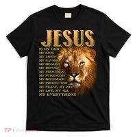 Jesus Is My God My King Lion T-Shirt thumb 0