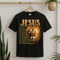 Jesus Is My God My King Lion T-Shirt thumb 2