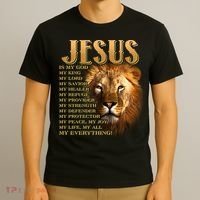 Jesus Is My God My King Lion T-Shirt thumb 3