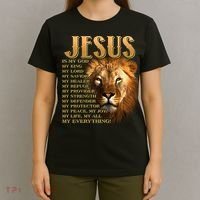 Jesus Is My God My King Lion T-Shirt thumb 4