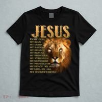 Jesus Is My God My King Lion T-Shirt thumb 5