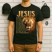 Jesus Is My God My King Lion T-Shirt thumb 6