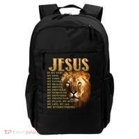 Jesus Is My God My King Lion Backpack thumb 0