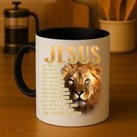 Jesus Is My God My King Lion Coffee Mug thumb 4