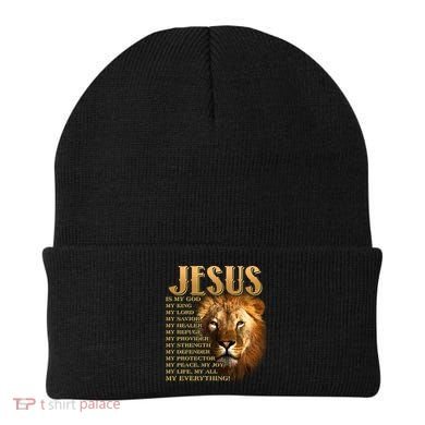 Jesus Is My God My King Lion Beanie