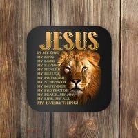 Jesus Is My God My King Lion Coaster thumb 0