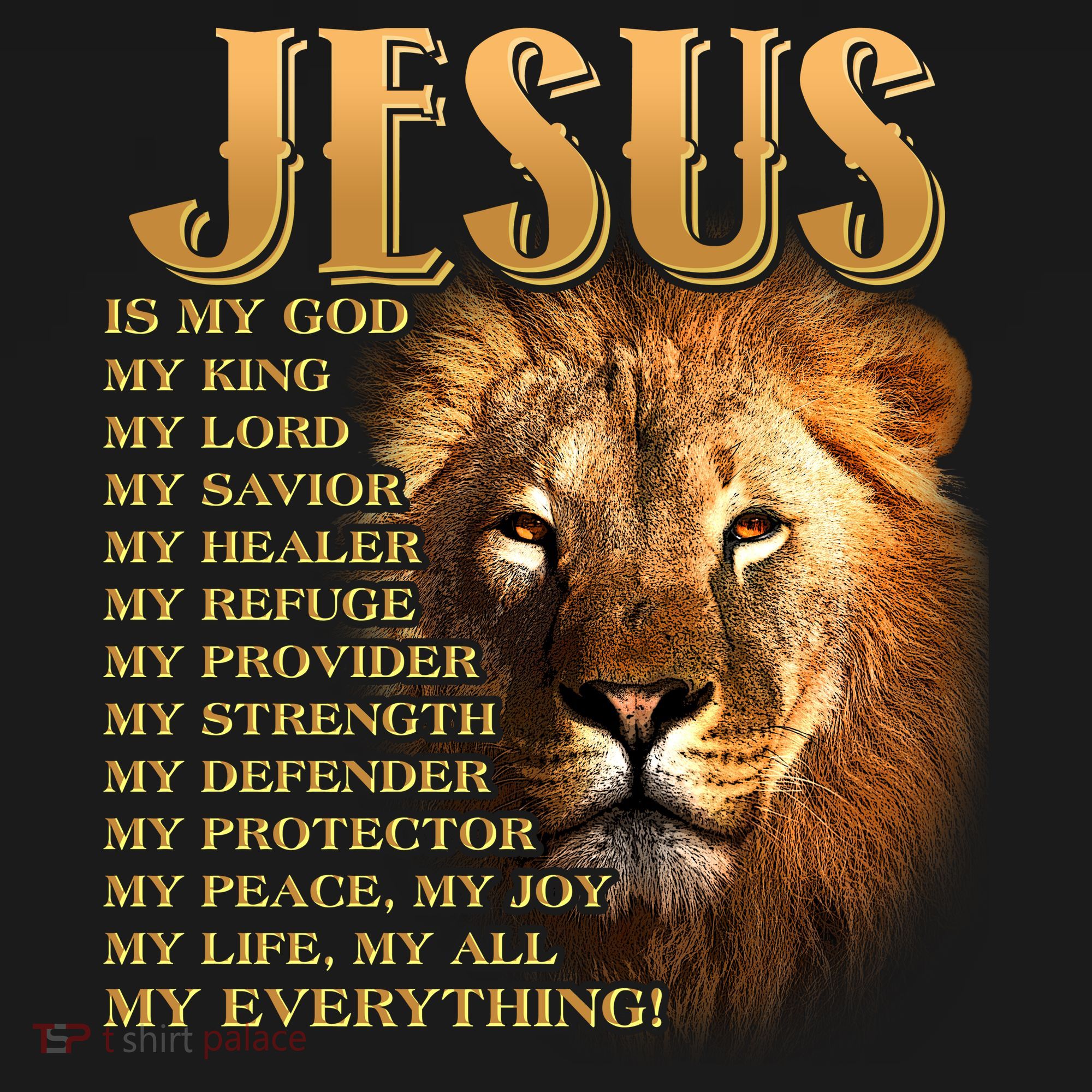 Jesus Is My God My King Lion Mousepad