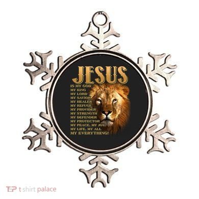 Jesus Is My God My King Lion Ornament