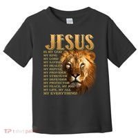 Jesus Is My God My King Lion Toddler T-Shirt thumb 0