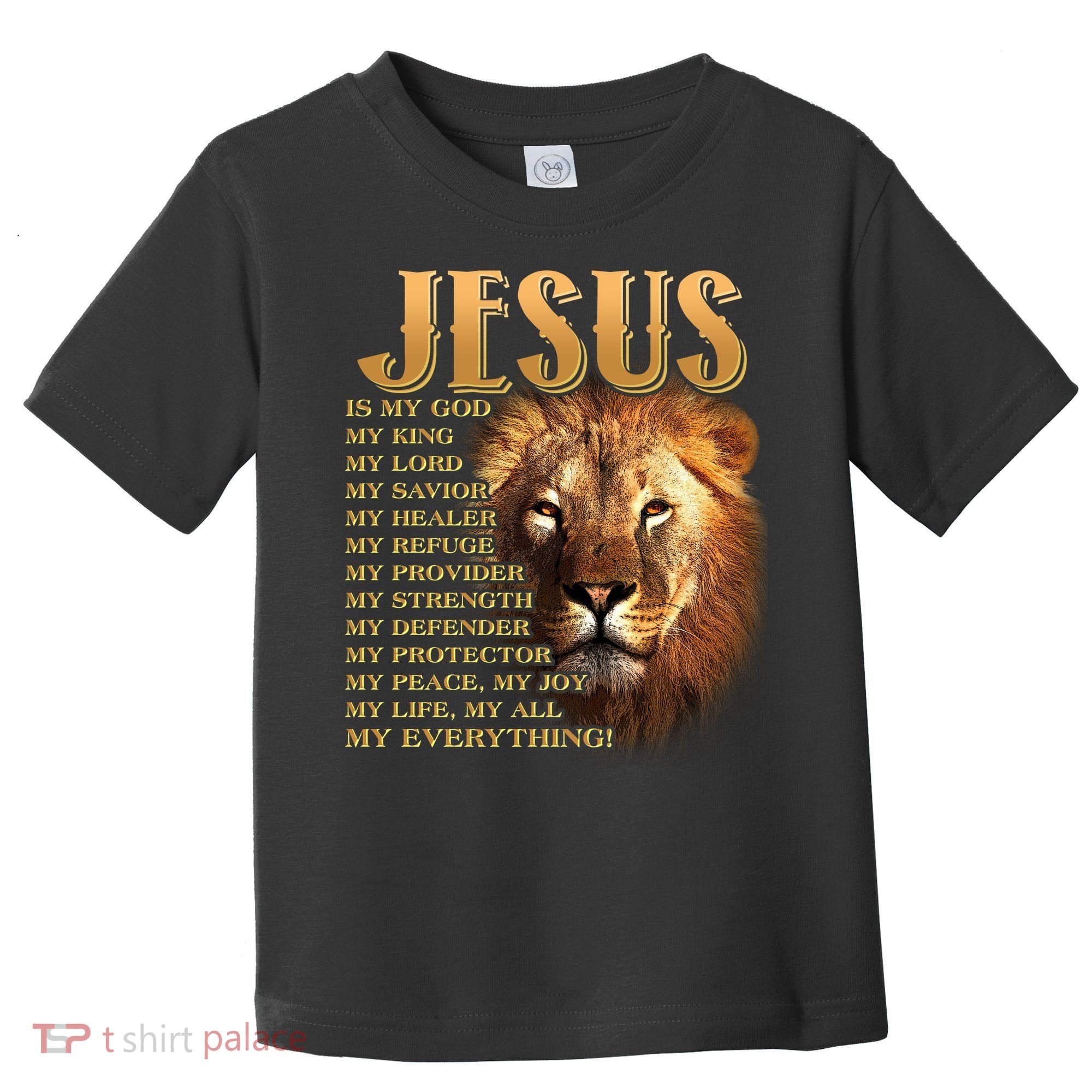 Jesus Is My God My King Lion Toddler T-Shirt