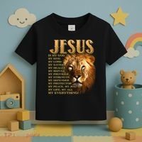 Jesus Is My God My King Lion Toddler T-Shirt thumb 3
