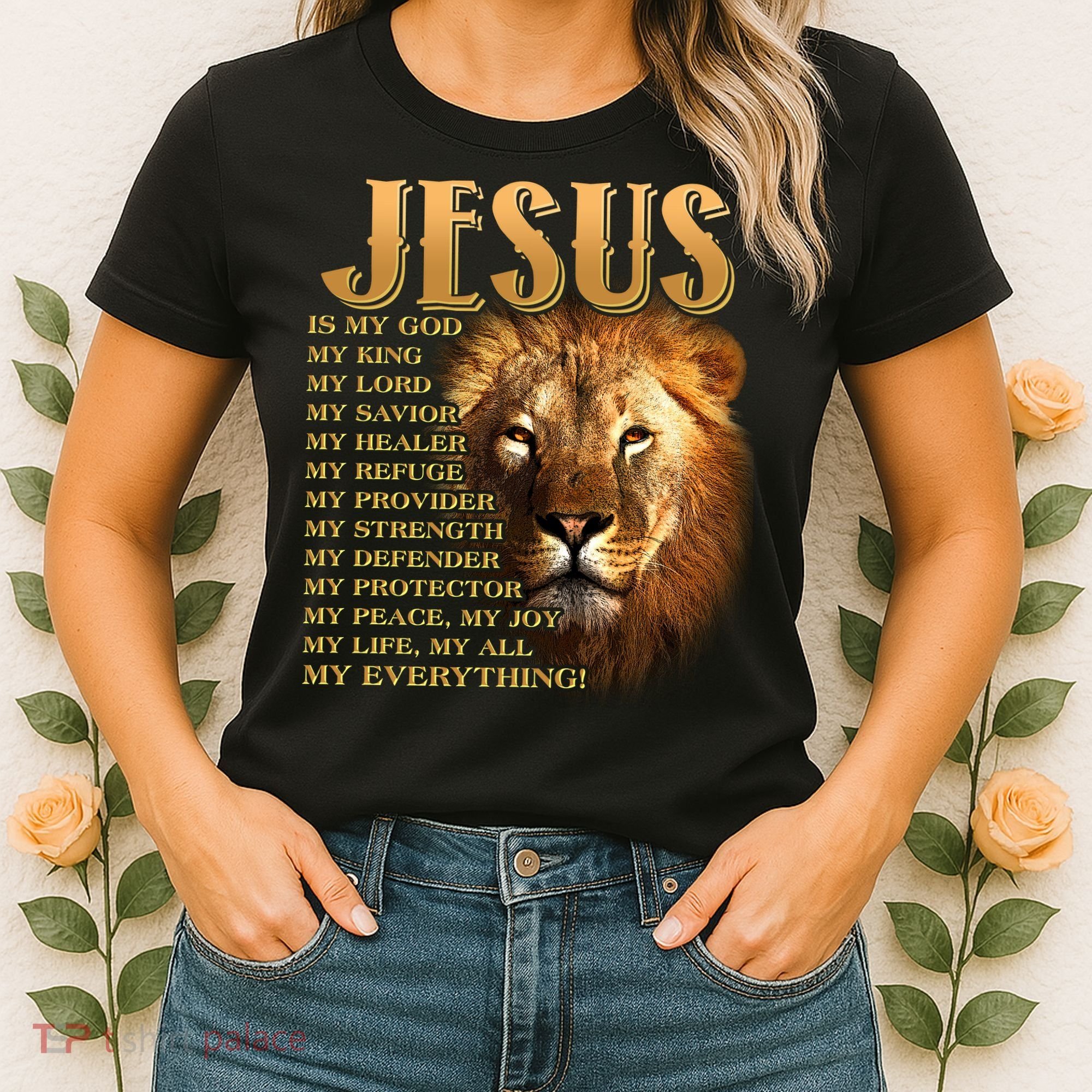Jesus Is My God My King Lion Women's T-Shirt
