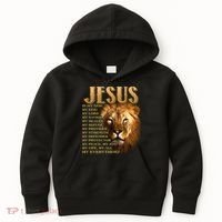 Jesus Is My God My King Lion Kids Hoodie thumb 0