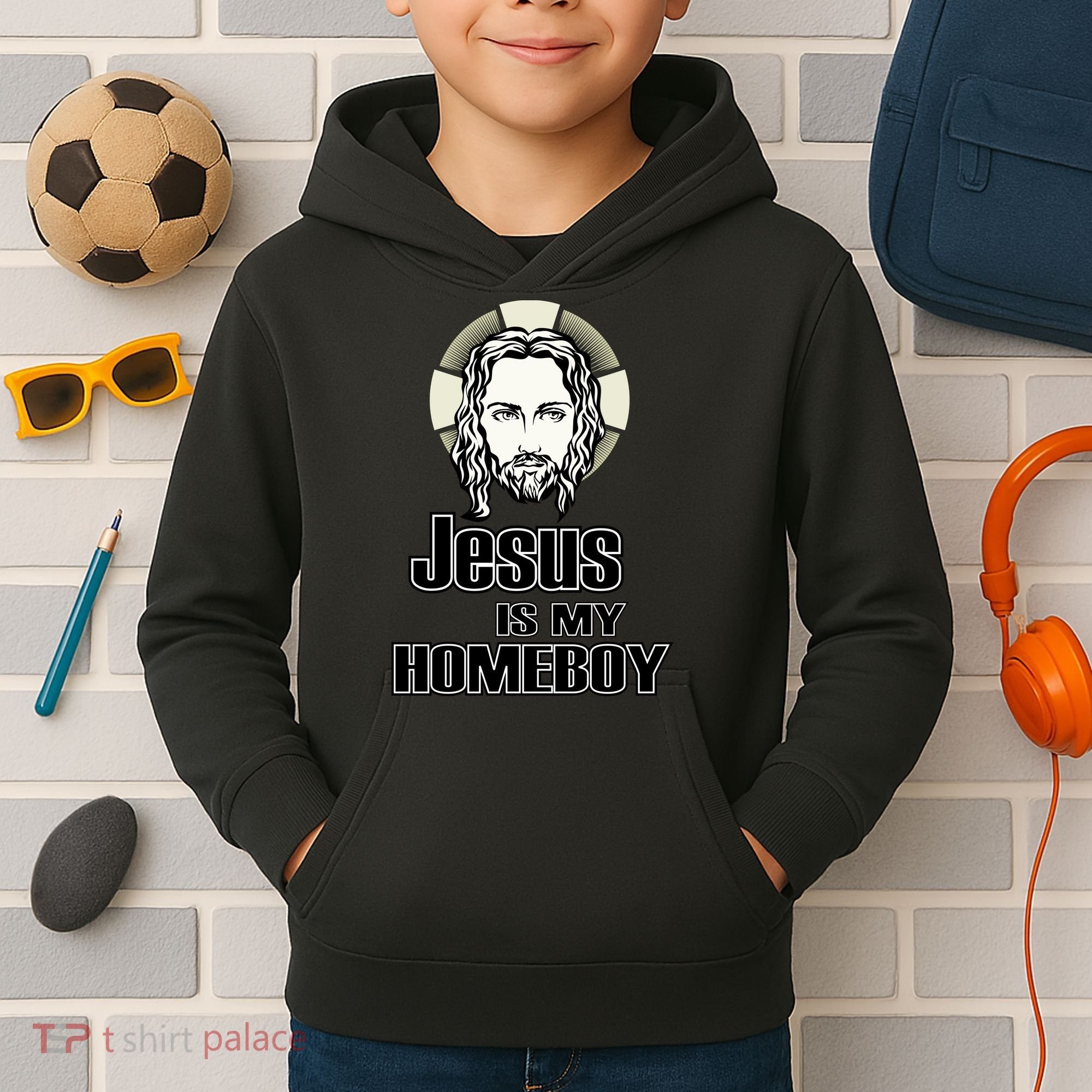 Jesus Is My Homeboy Kids Hoodie