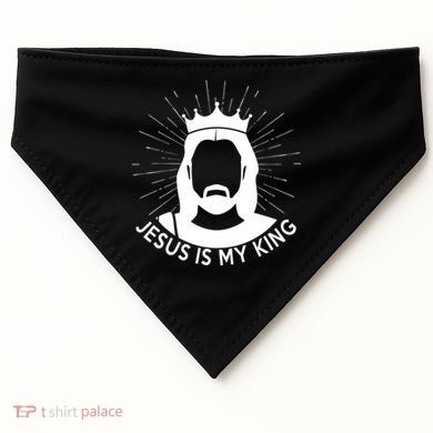Jesus Is My King USA-Made Doggie Bandana