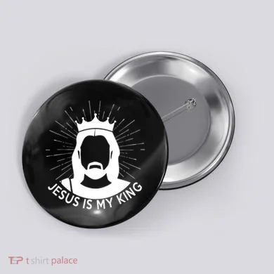 Jesus Is My King Button