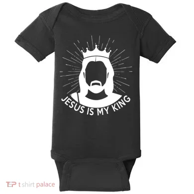 Jesus Is My King Baby Bodysuit