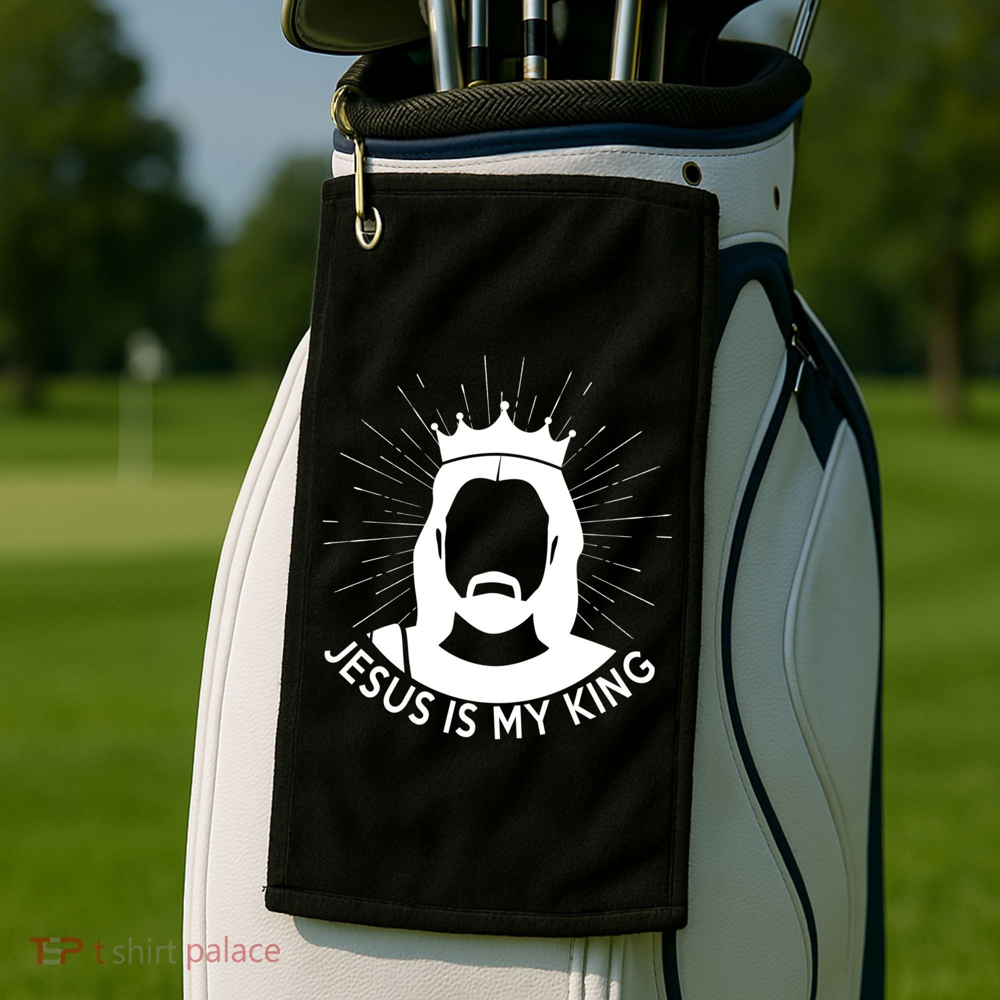 Jesus Is My King Golf Towel