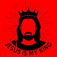 Jesus Is My King Santa Hat thumb 1