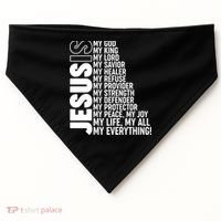 Jesus Is My Life My All My Everything USA-Made Doggie Bandana thumb 0