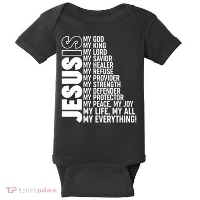 Jesus Is My Life My All My Everything Baby Bodysuit