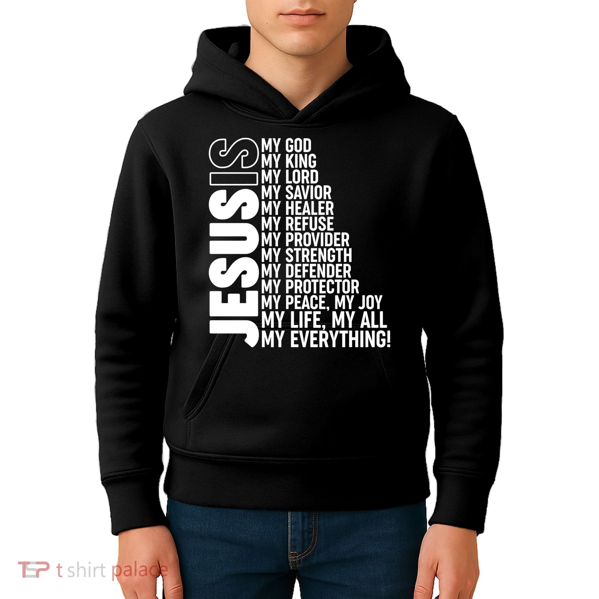 Jesus Is My Life My All My Everything Kids Hoodie