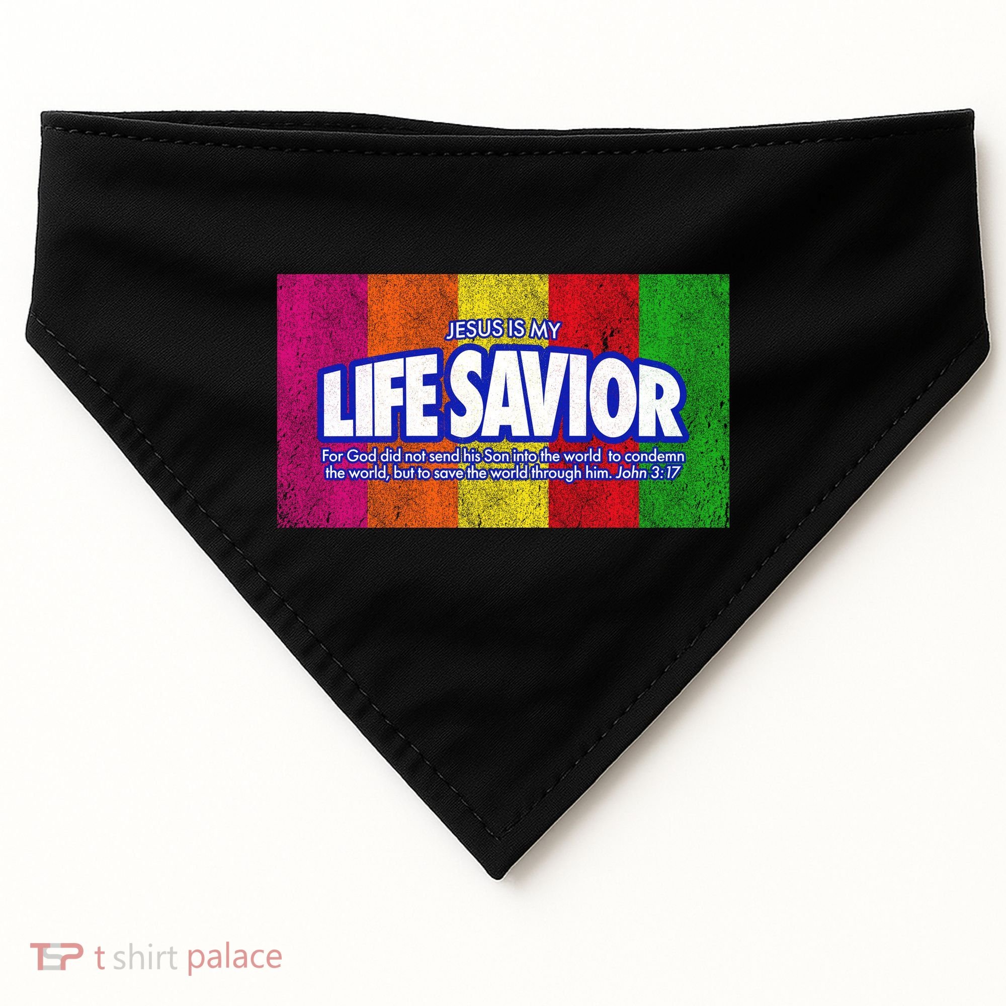 Jesus Is My Life Savior USA-Made Doggie Bandana