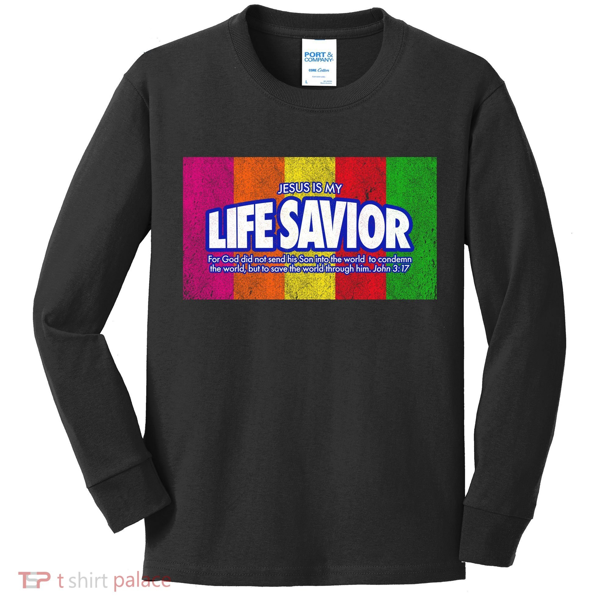 Jesus Is My Life Savior Kids Long Sleeve Shirt