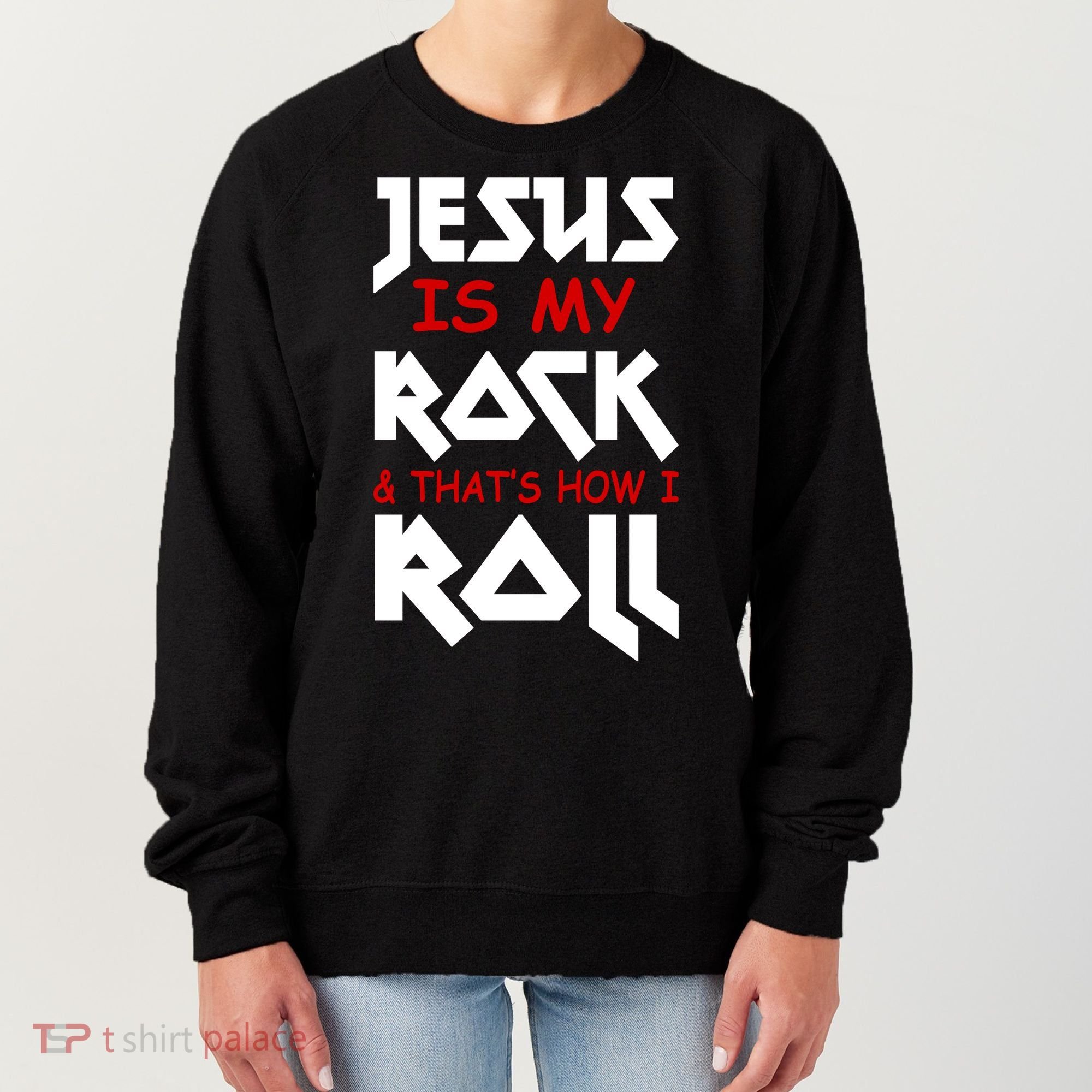 Jesus Is My Rock & Roll Women's Sweatshirt