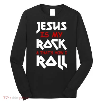 Jesus Is My Rock & Roll Long Sleeve Shirt