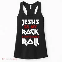 Jesus Is My Rock & Roll Women's Tank Top thumb 0