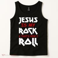 Jesus Is My Rock & Roll Tank Top thumb 2