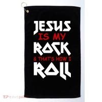 Jesus Is My Rock & Roll Golf Towel thumb 0