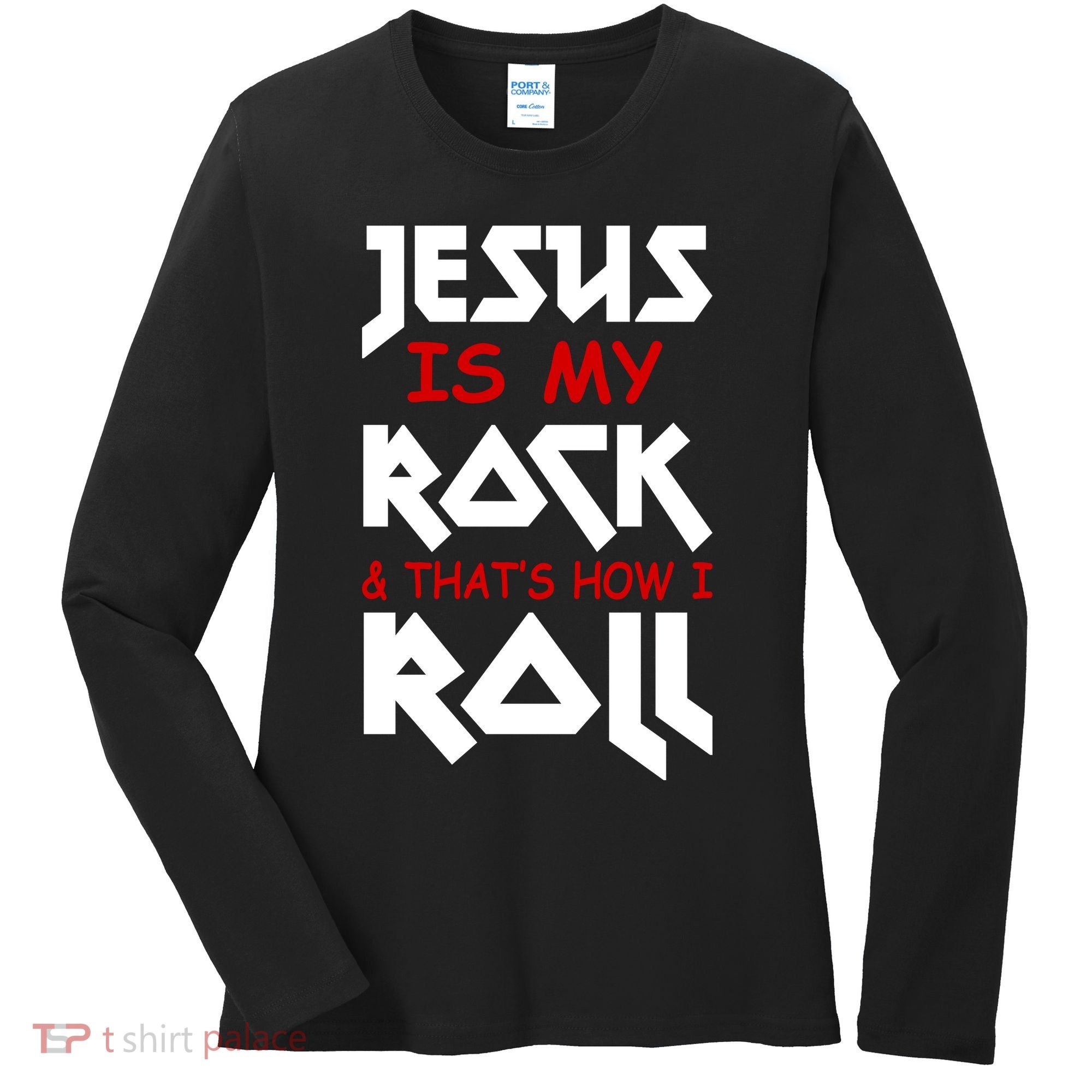 Jesus Is My Rock & Roll Women's Long Sleeve Shirt
