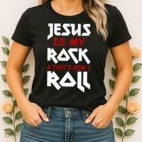 Jesus Is My Rock & Roll Women's T-Shirt thumb 2