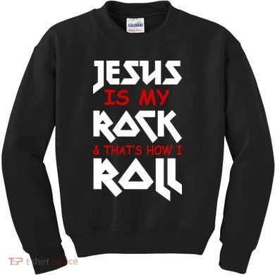 Jesus Is My Rock & Roll Kids Sweatshirt