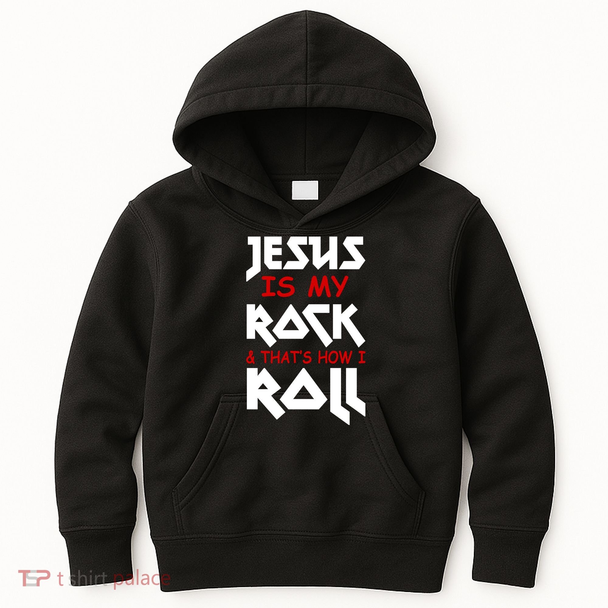 Jesus Is My Rock & Roll Kids Hoodie