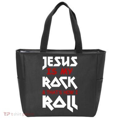 Jesus Is My Rock & Roll Tote Bag
