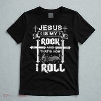 Jesus Is My Rock And Roll Christian  T-Shirt thumb 5