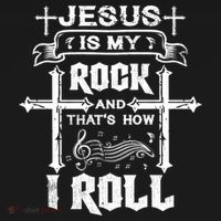 Jesus Is My Rock And Roll Christian  Button thumb 1