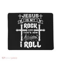 Jesus Is My Rock And Roll Christian  Mousepad thumb 0