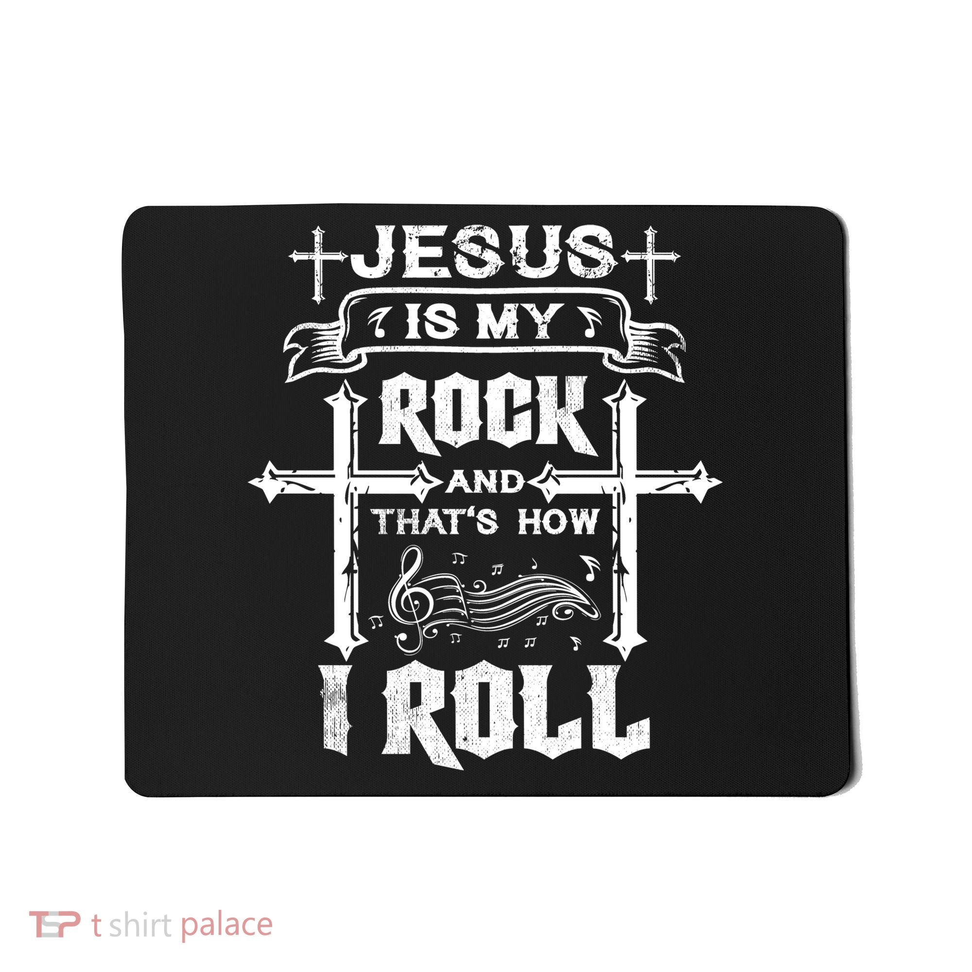 Jesus Is My Rock And Roll Christian  Mousepad