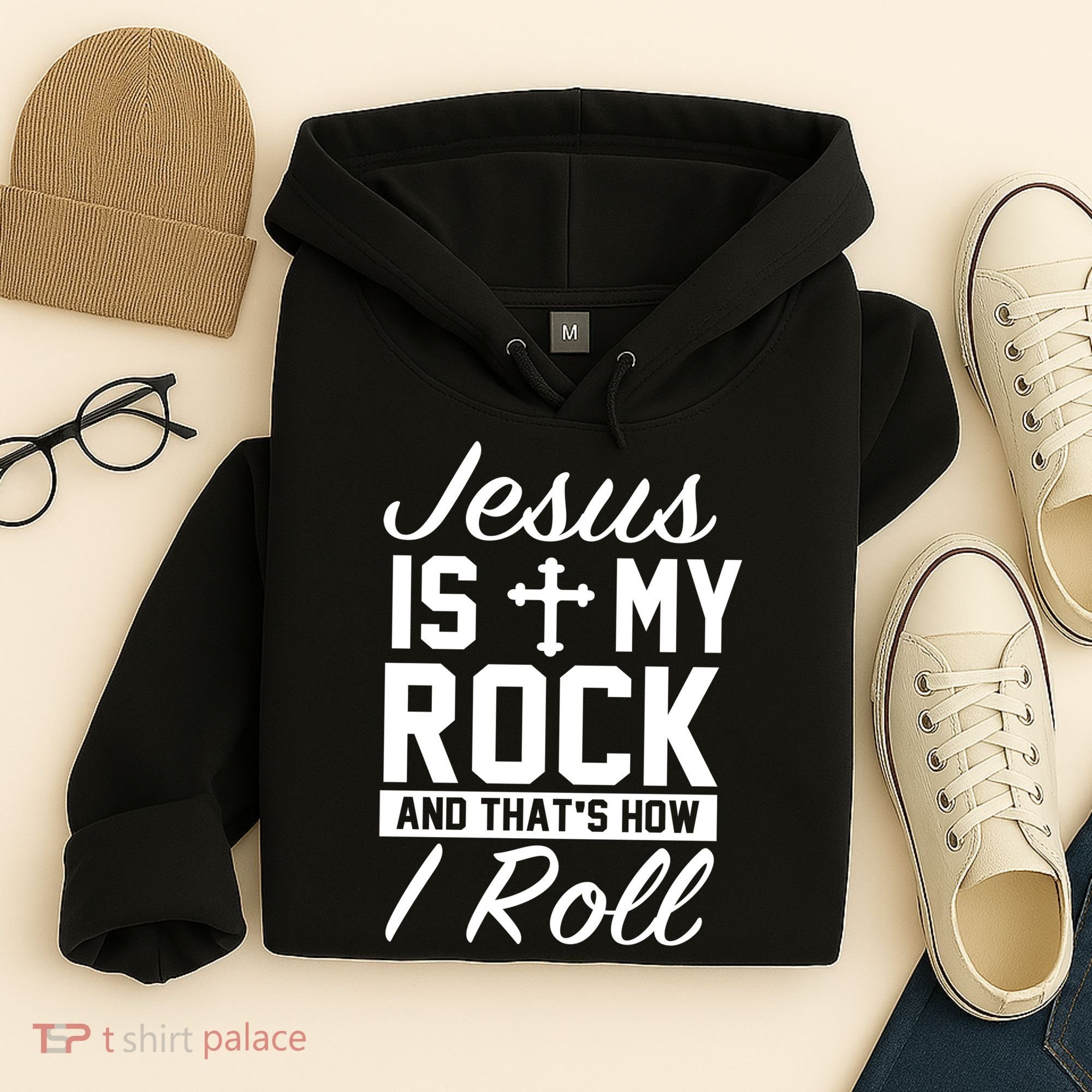 Jesus Is My Rock And That's How I Roll Hoodie